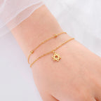 Gold Star of David Bracelet