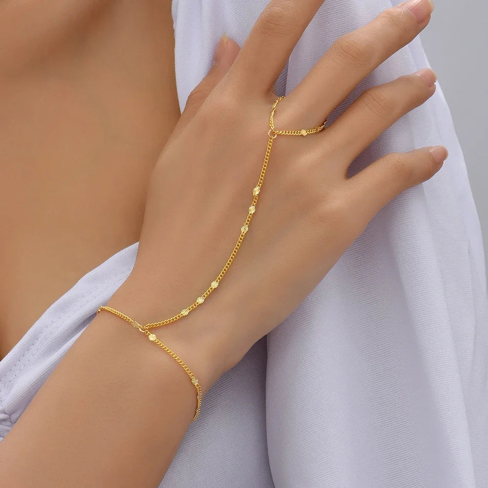 Women's Hand Bracelet Women's Hand & Finger Chain Jewelry