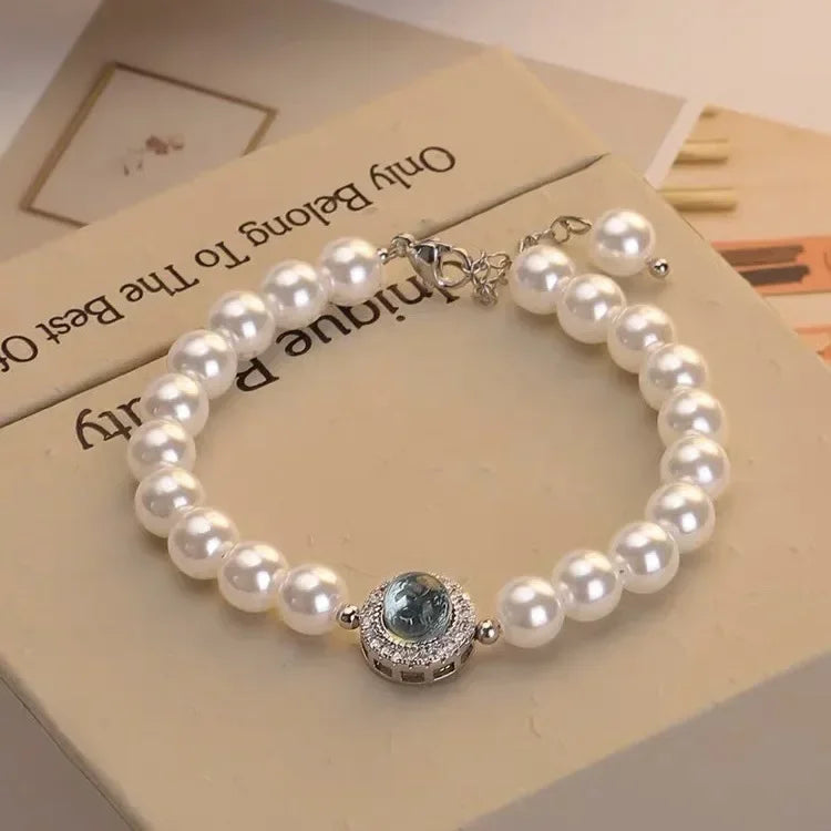 Elegant Beaded Curb Bracelet