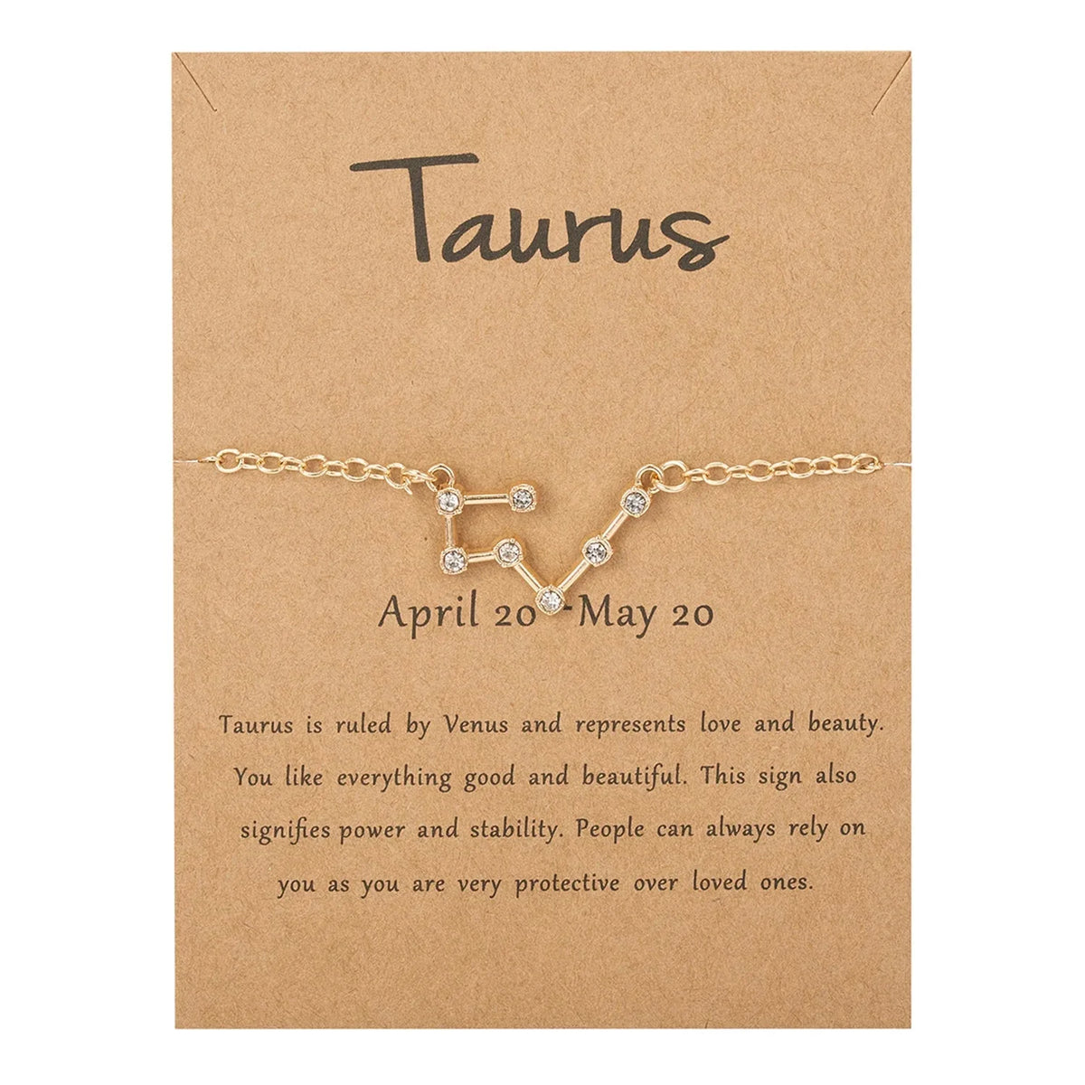 Women's Zodiac Sign Bracelet 12 Constellations Taurus