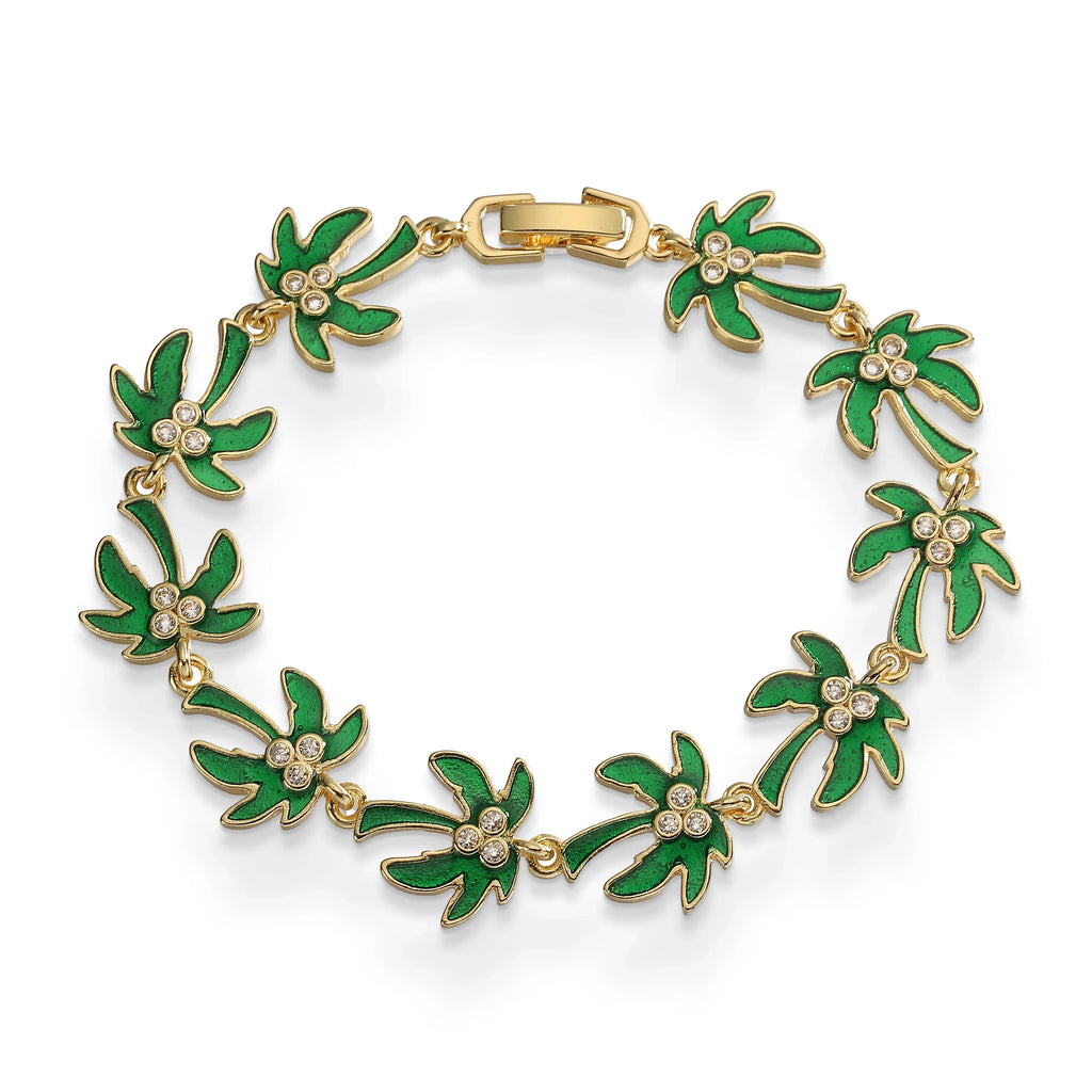 Green palm leaf bracelet