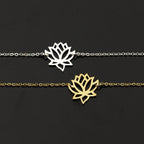 Lotus Flower Bracelet Silver - Gold - Copper