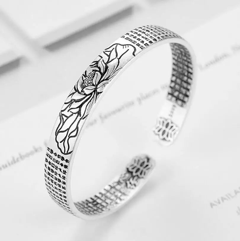 Buddhist Lotus Flower Bracelet for Women