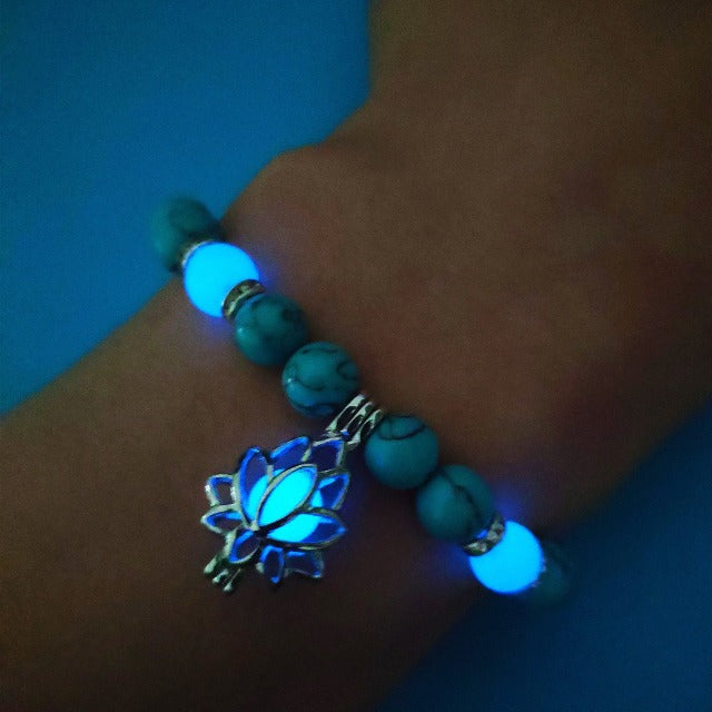 Lotus Flower Bracelet Turquoise Stone