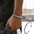 Buddhist Curb Chain Bracelet with Lotus Flower