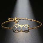 Heart Paw Chain Bracelet gold