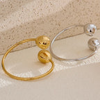 Charm Curb Bracelet with Water Drop in gold
