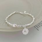 Retro-Style Figaro Bracelet with Pearl