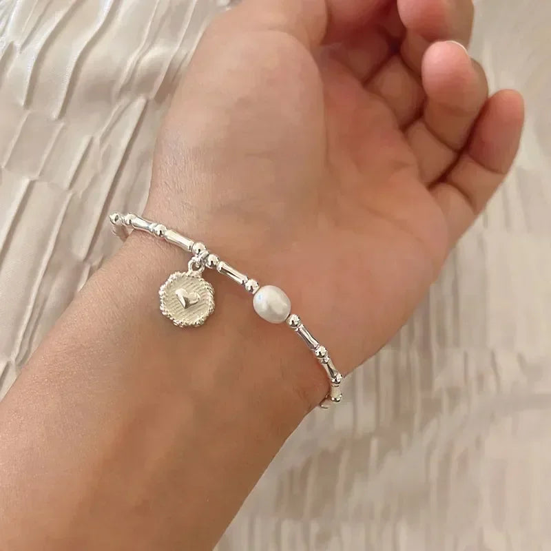 Retro-Style Figaro Bracelet with Pearl