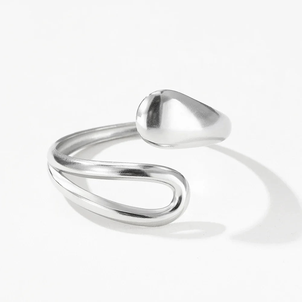 Elegant Figaro Bracelet with Water Drop silver