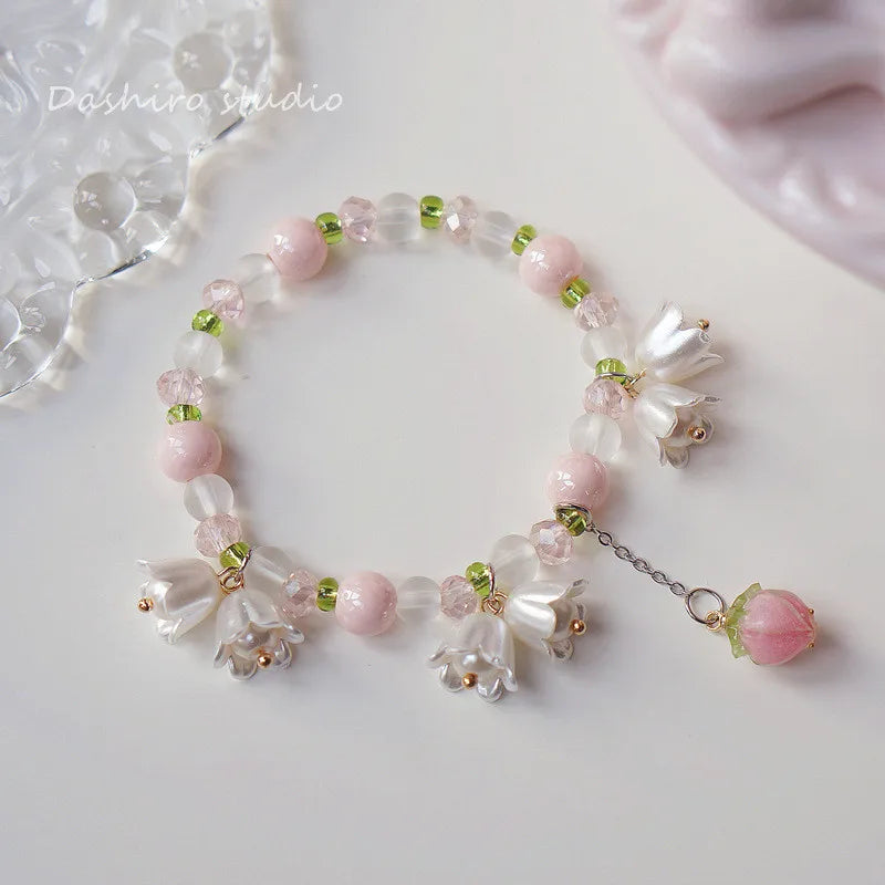 Tulip Flower Chain Bracelet