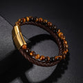Gold Tiger’s Eye Stone Curb Bracelet