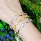 Water Drop Zircon Bracelet in Gold