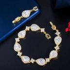 Water Drop Zircon Bracelet in Gold