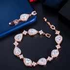 Water Drop Zircon Bracelet in Rose Gold