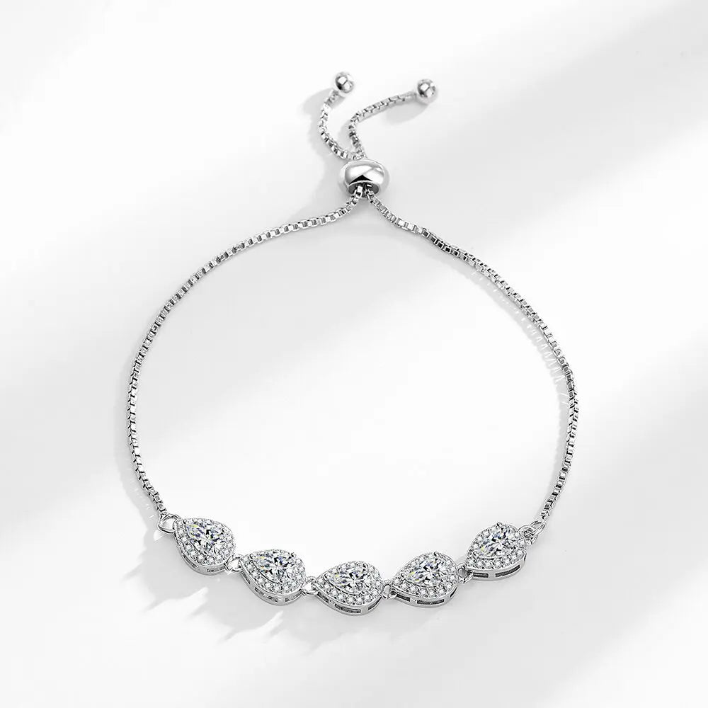 Water Drop and Zircon Bracelet
