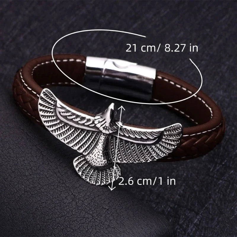 Men's Brown Eagle Bracelet