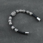 Men's Viking Bracelet with Nordic Runes 