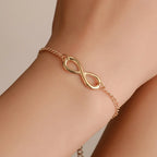 Subtle Infinity Bracelet in gold