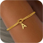 Initial and knot bracelet a