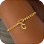 Initial and Knot Bracelet - Letter