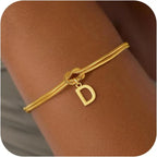 Initial and Knot Bracelet - Letter