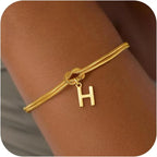 Initial and Knot Bracelet - Letter