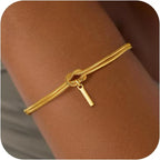 Initial and Knot Bracelet - Letter