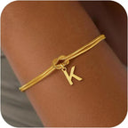Initial and Knot Bracelet - Letter