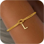 Initial and Knot Bracelet - Letter