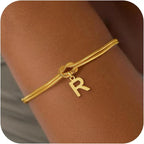 Initial and Knot Bracelet - Letter