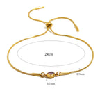 Bangle bracelet with colorful birthstone