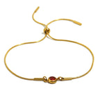 Bangle bracelet with colorful birthstone