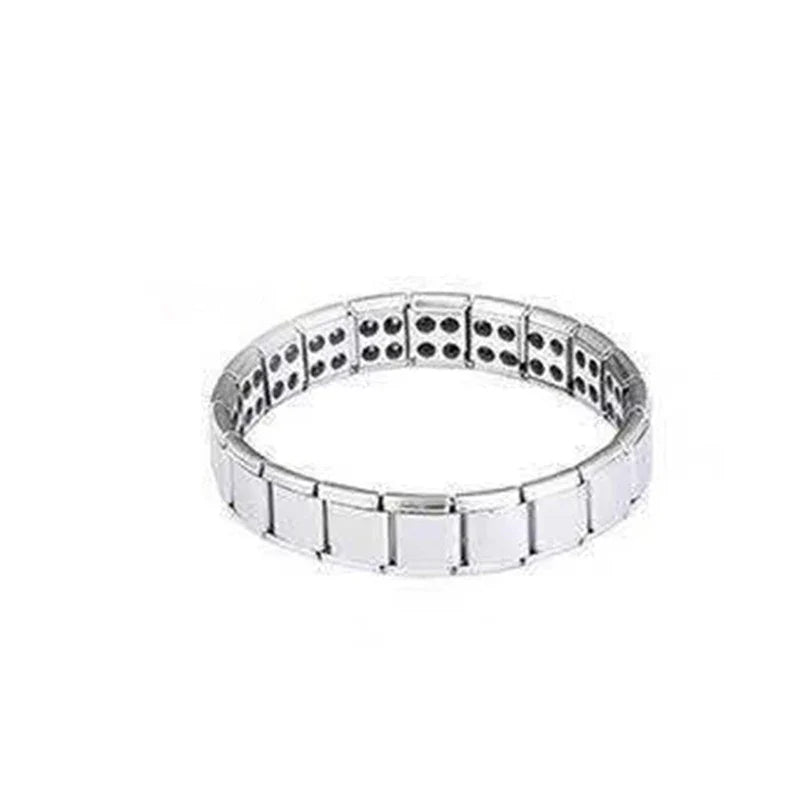 Men's Anti-Stress Magnetic Bracelet in Silver