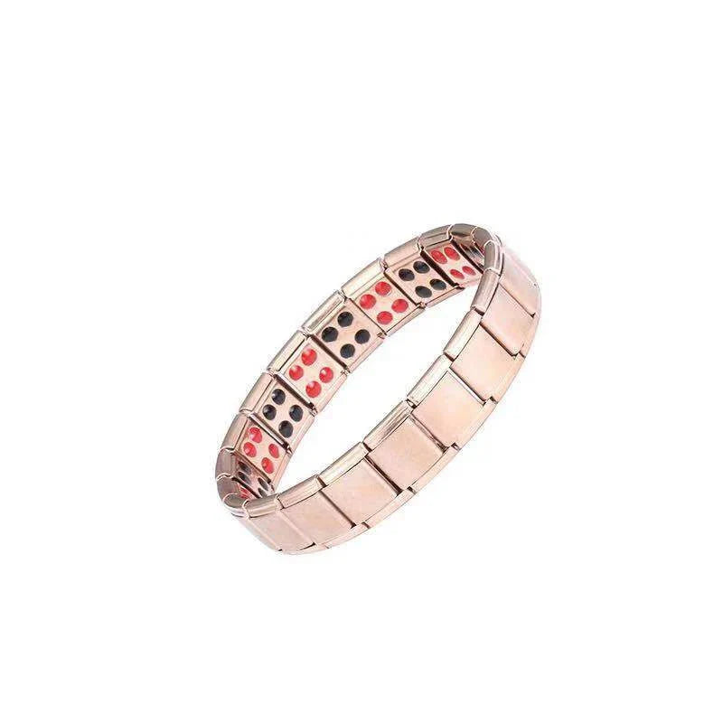 Men's Anti-Stress Magnetic Bracelet in Rose Gold