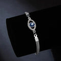 Blue Silver Evil Eye Bracelet