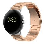 Hardened Steel Watch Band for Google Pixel Watch 1 & 2 rose gold
