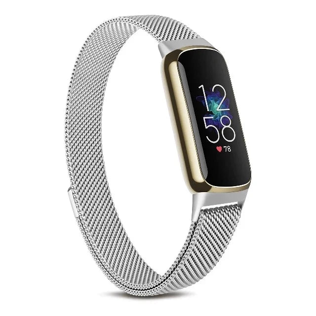 Silver Fitbit Luxe Watch Band