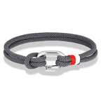 Braided rope nautical bracelet with knot for men or women
