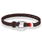 Braided rope nautical bracelet with knot for men or women