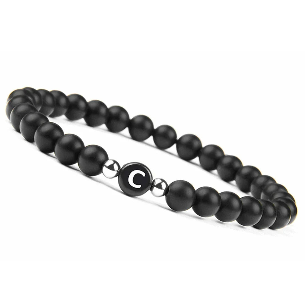 Black initial c bracelet