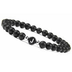 Black initial j bracelet