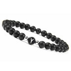 Black initial y bracelet