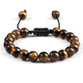 Tiger's Eye Chain Bracelet for Women and Men, Protection Against Negative Energy, Relaxation, Stress Relief