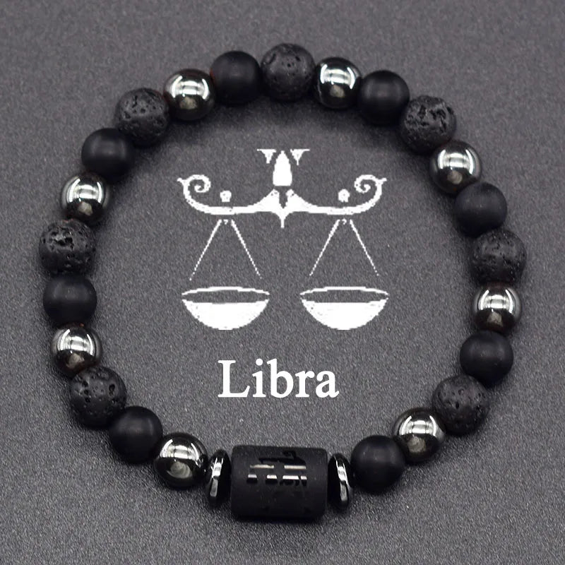 12 Constellations Zodiac Sign Beaded Bracelet