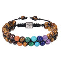 7 Chakras Tiger’s Eye Stone Bracelet