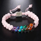 Rose 7 Chakras Stone Bracelet