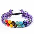 7 Chakra Violet Stone Bracelet