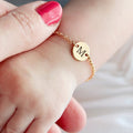 Custom Baby Bracelet Name Initial Gold