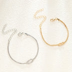 Interlaced Knot Couple Bracelet in Gold and Silver (Set of 2 Bracelets)